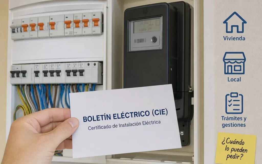 Boletín eléctrico o CIE: qué es y cuándo lo pueden pedir en España