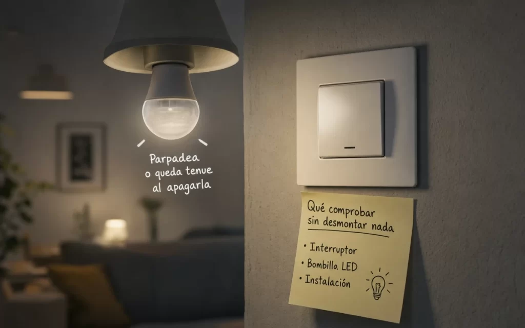 Bombillas LED parpadean apagadas: causas frecuentes