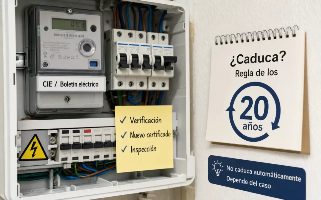 ¿Caduca el boletín eléctrico o CIE? Qué significa el plazo de 20 años
