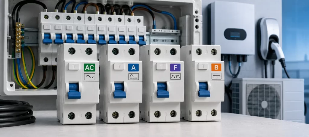 Cómo elegir el diferencial adecuado según las cargas de la instalación: tipo AC, A, F o B