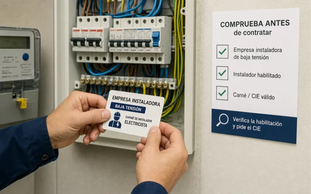 Cómo comprobar si un instalador eléctrico está habilitado en España