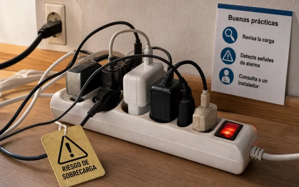 Cómo evitar sobrecargar enchufes y regletas